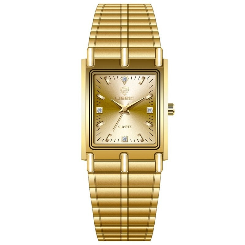 Retro Elegant Small Square Case Couple's Quartz Watches