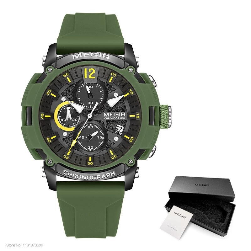 Vibrant Color Military Chronograph Watches for Men