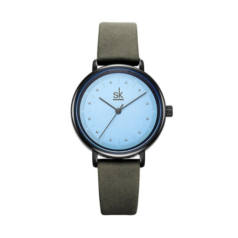Minimalist Numberless Dial with Retro Vegan Leather Strap Quartz Watches