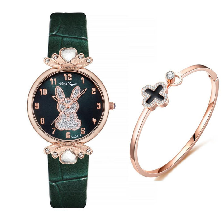 Cute and Glittery Bunny Dial Women's Quartz Watches