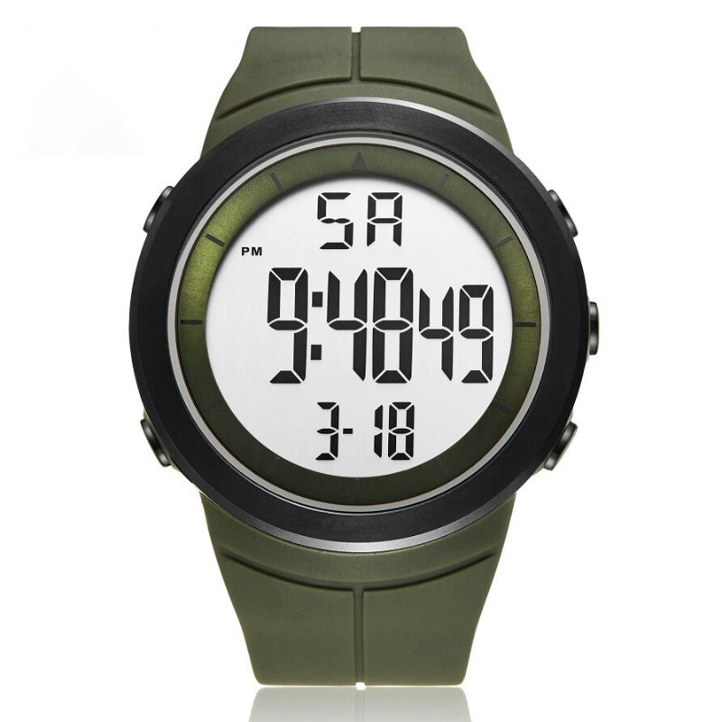 Unisex Digital Watch with Silicone Band and Back Light Feature