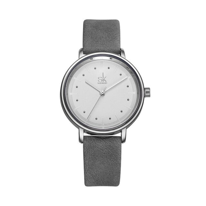 Minimalist Numberless Dial with Retro Vegan Leather Strap Quartz Watches