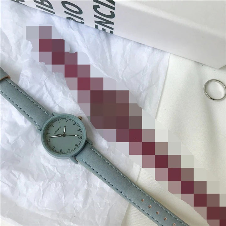 Multi-color Easy to Read Dial with Soft Vegan Leather Strap Quartz Watches