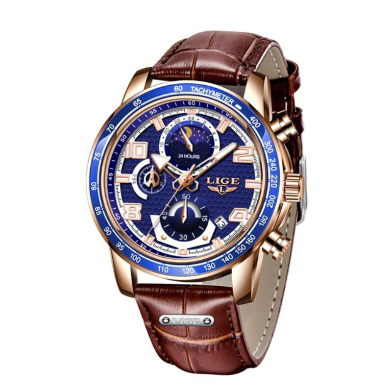 Cool Trend Luminous Moon Phase Chronograph Quartz Watches