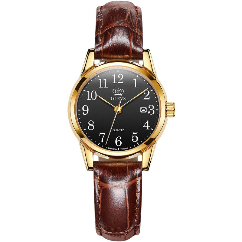 Ultra-thin Soft Vegan Leather Strap Quartz Watches