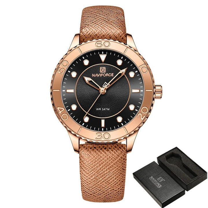 Dazzling Fashion and Sport Vegan Leather Strap Quartz Watches