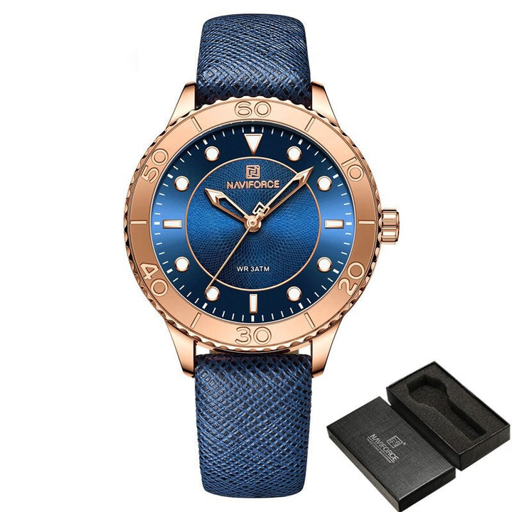 Dazzling Fashion and Sport Vegan Leather Strap Quartz Watches