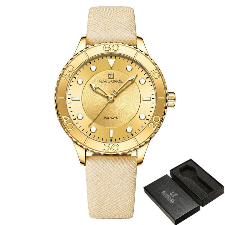 Dazzling Fashion and Sport Vegan Leather Strap Quartz Watches