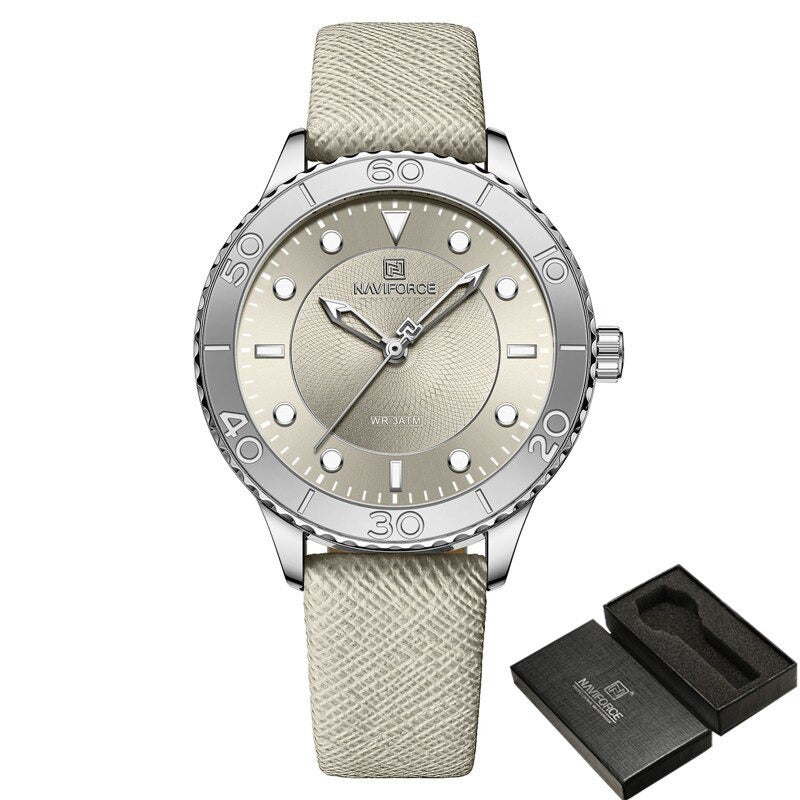 Dazzling Fashion and Sport Vegan Leather Strap Quartz Watches
