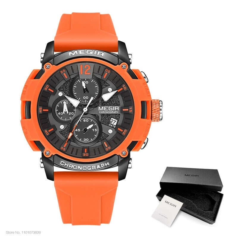Vibrant Color Military Chronograph Watches for Men