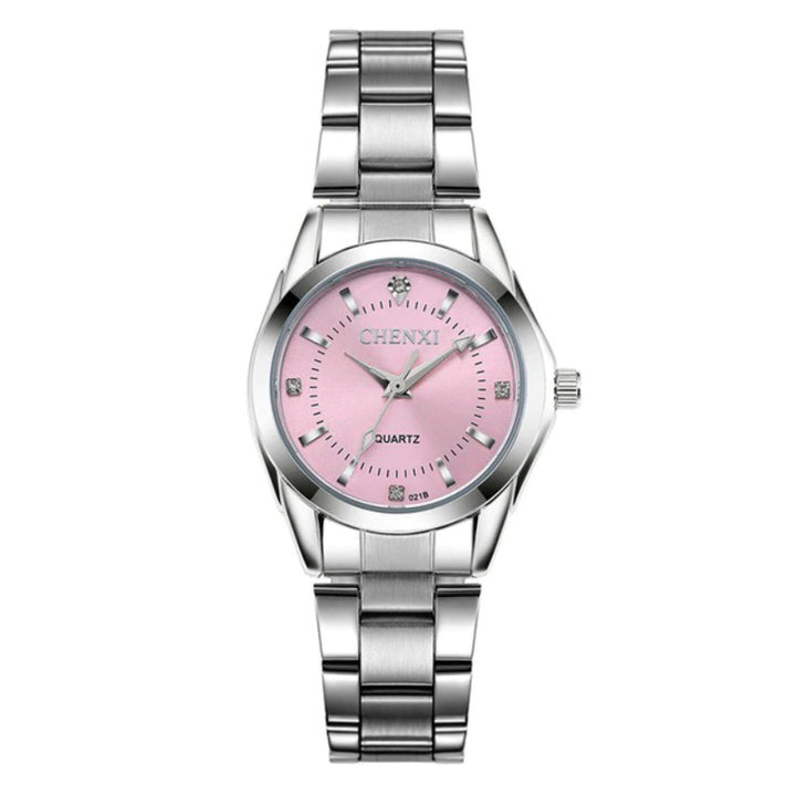 Stainless Steel Multi-color Rhinestone Dial Quartz Watches