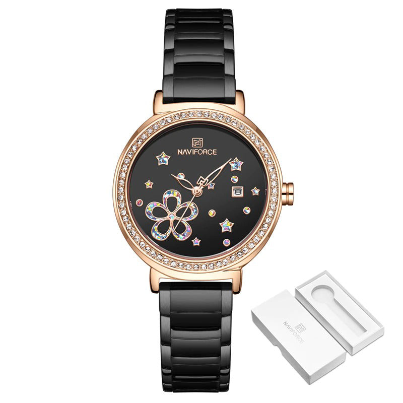 Pearlescent Dial with Stars and Petals Quartz Watches