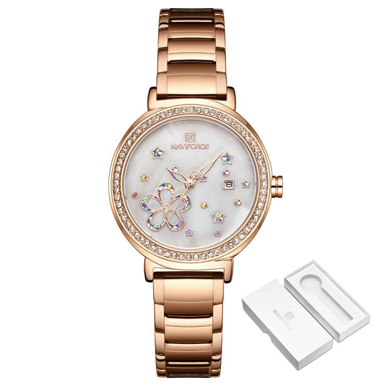 Pearlescent Dial with Stars and Petals Quartz Watches