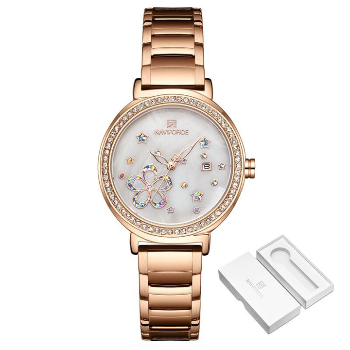 Pearlescent Dial with Stars and Petals Quartz Watches