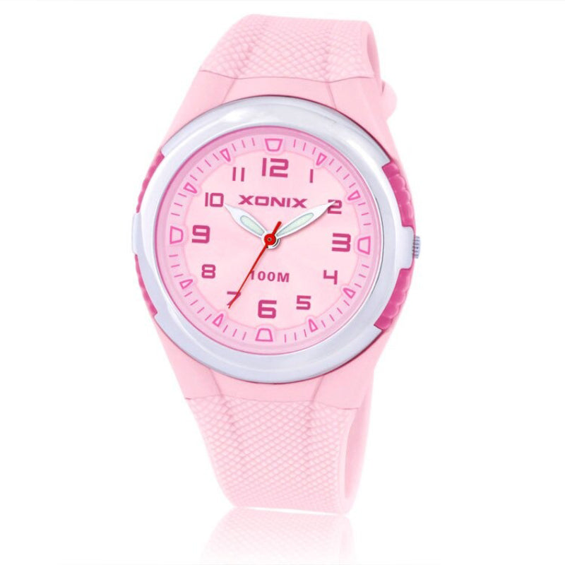 Cool and Sporty Multicolor Rubber Strap Quartz Watches