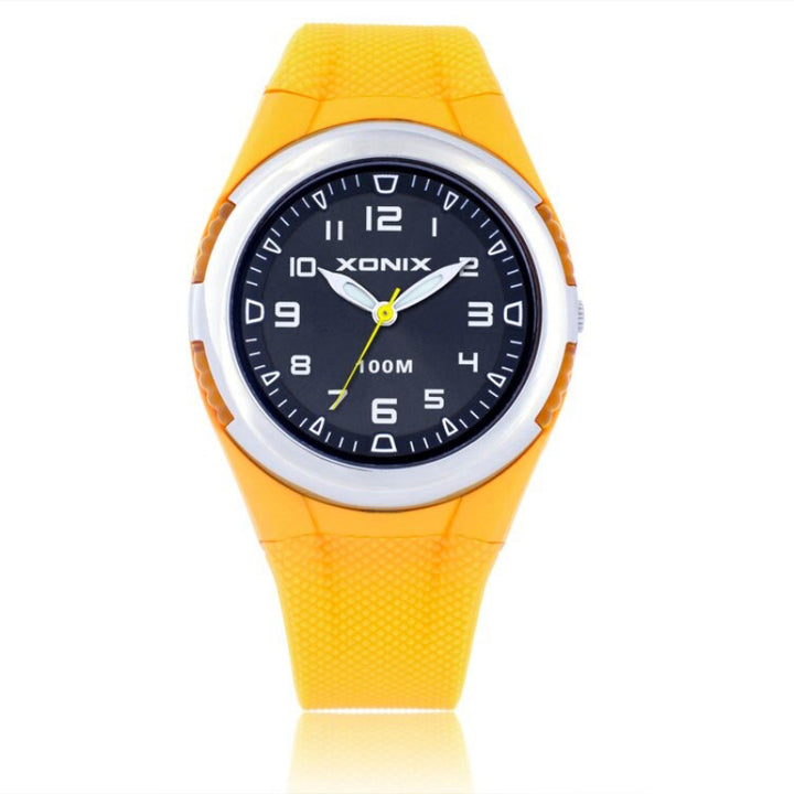 Cool and Sporty Multicolor Rubber Strap Quartz Watches