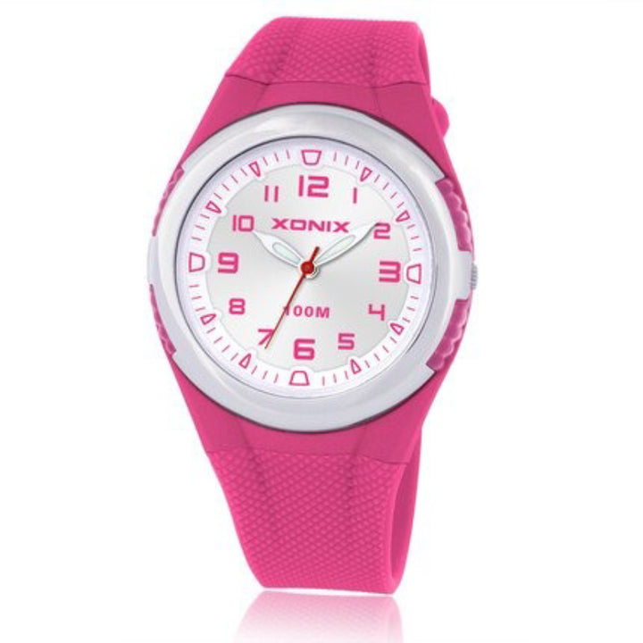 Cool and Sporty Multicolor Rubber Strap Quartz Watches