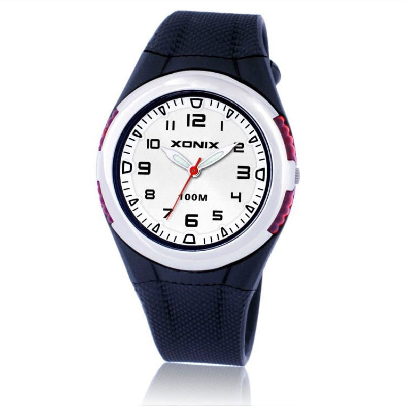 Cool and Sporty Multicolor Rubber Strap Quartz Watches