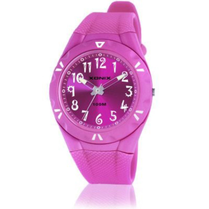 Cool and Sporty Multicolor Rubber Strap Quartz Watches