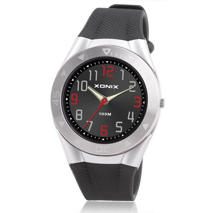 Cool and Sporty Multicolor Rubber Strap Quartz Watches