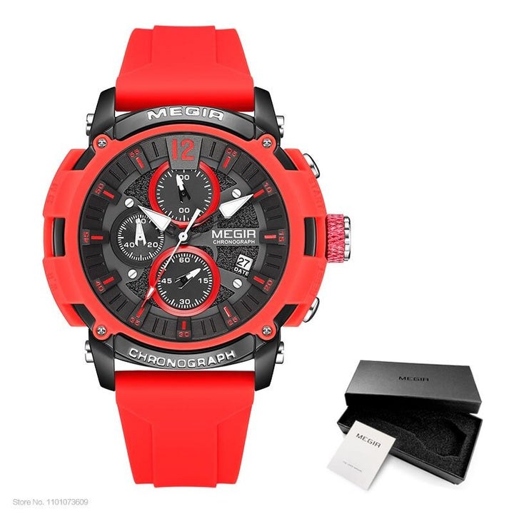 Vibrant Color Military Chronograph Watches for Men