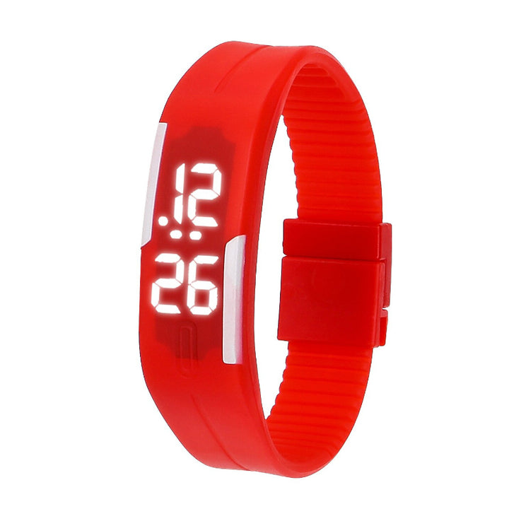 Outdoor Vibrant Silicone Strap Digital Watch for Kids