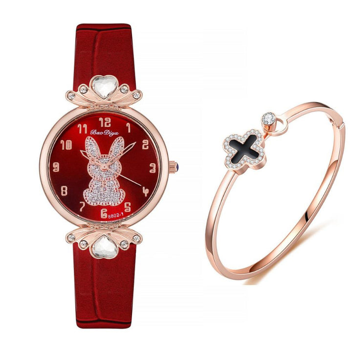 Cute and Glittery Bunny Dial Women's Quartz Watches