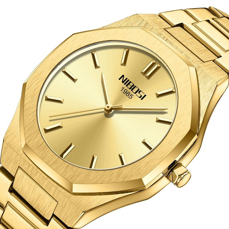 Elegant and Smooth Shape Geometric Dial Luminous Quartz Watches