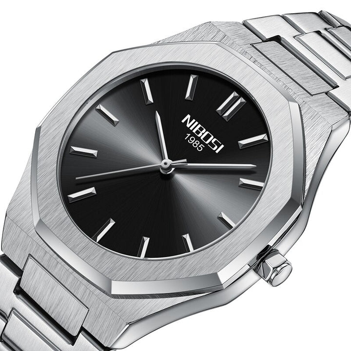 Elegant and Smooth Shape Geometric Dial Luminous Quartz Watches