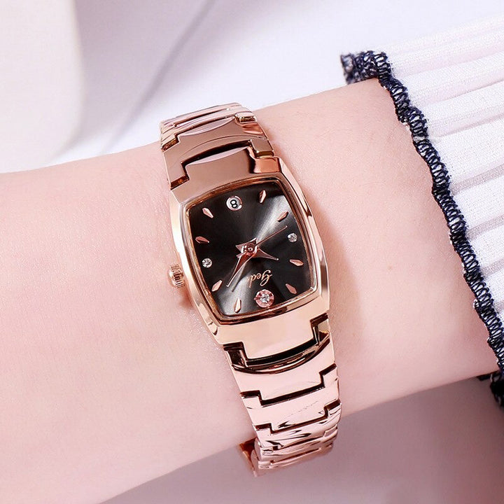 Refined Leisure Fashion Dial with Stainless Steel Strap Quartz Watches
