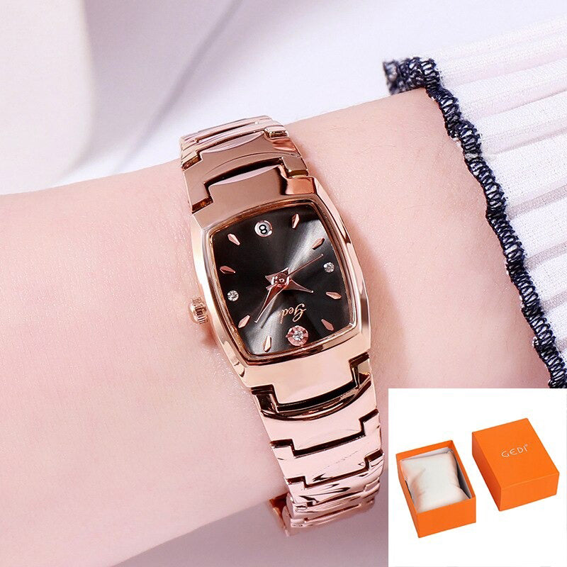 Refined Leisure Fashion Dial with Stainless Steel Strap Quartz Watches