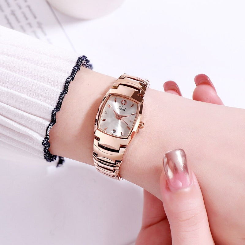 Refined Leisure Fashion Dial with Stainless Steel Strap Quartz Watches