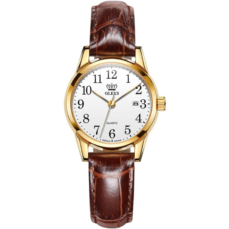 Ultra-thin Soft Vegan Leather Strap Quartz Watches