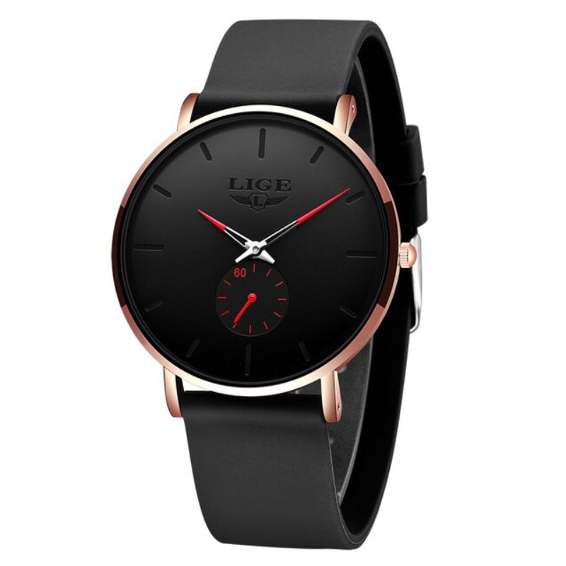 Ultra-thin Trend in Minimalist Dial and Silicone Strap Quartz Watches