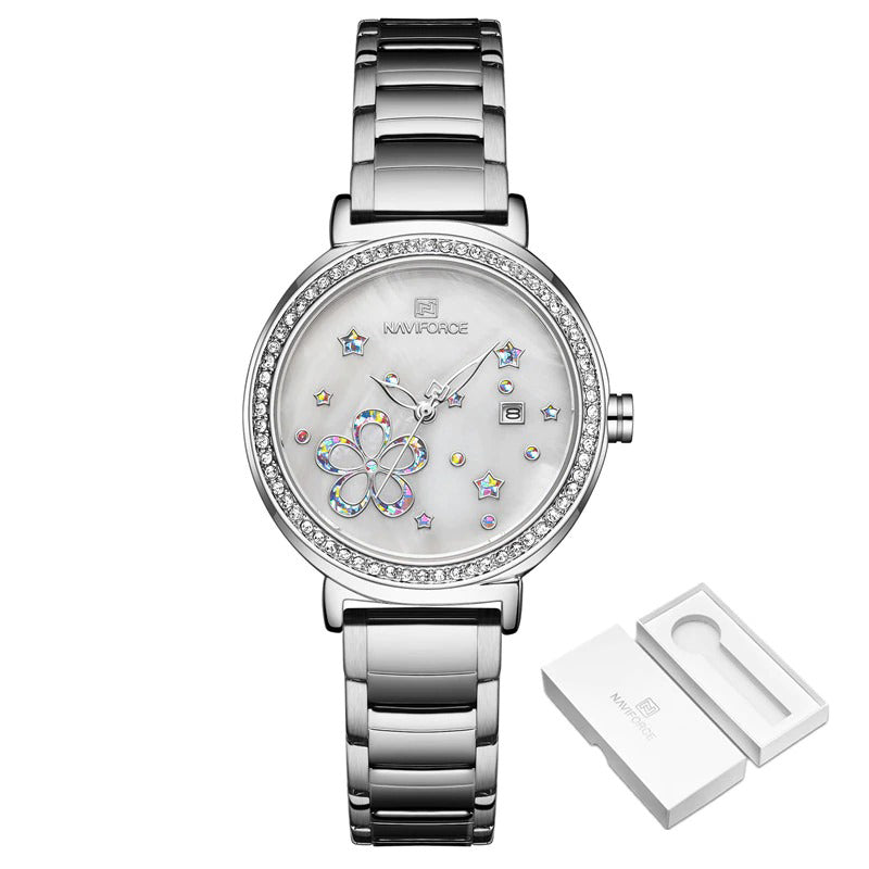 Pearlescent Dial with Stars and Petals Quartz Watches
