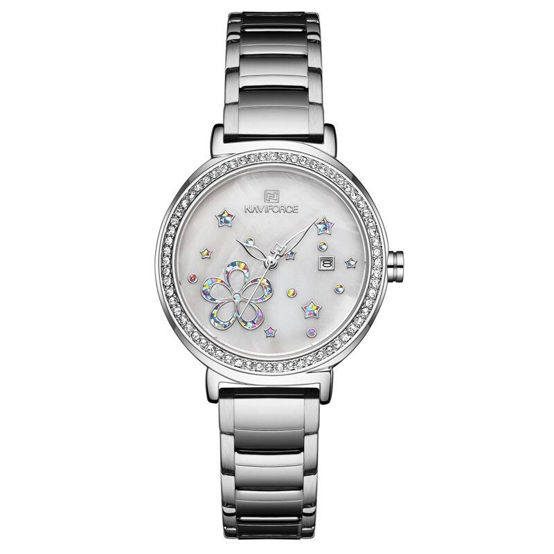 Pearlescent Dial with Stars and Petals Quartz Watches