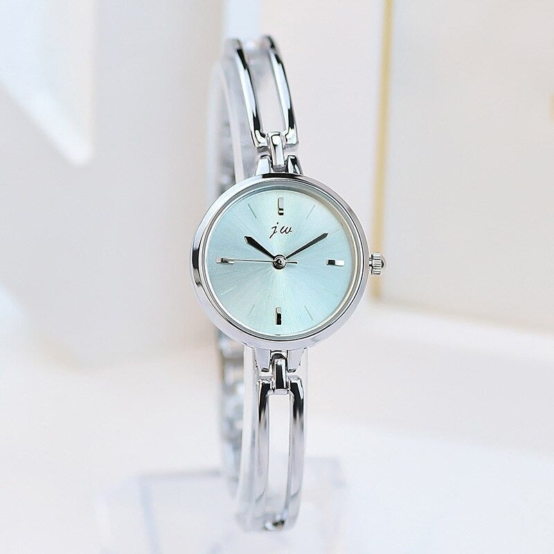Women's Minimalist Small Round-Shaped Dial Quartz Watch Bracelet