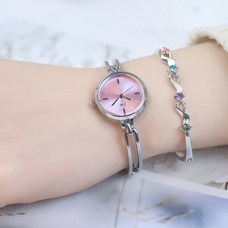 Minimalist Small Round-Shaped Dial Quartz Watches