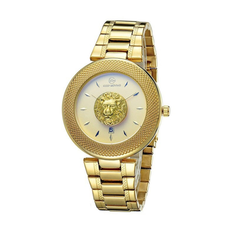 Fierce Lion Head Fashion Dial Waterproof Quartz Watches