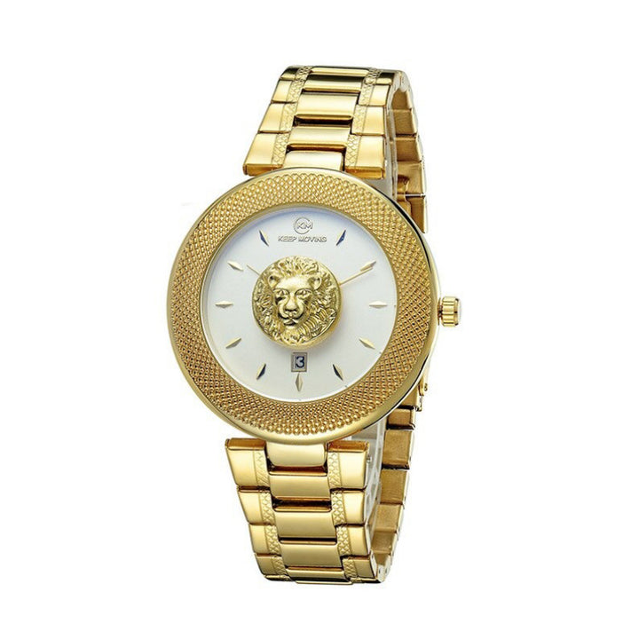 Fierce Lion Head Fashion Dial Waterproof Quartz Watches