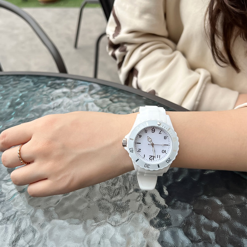 Simple and Casual Mixed Dial Display Watch for Women