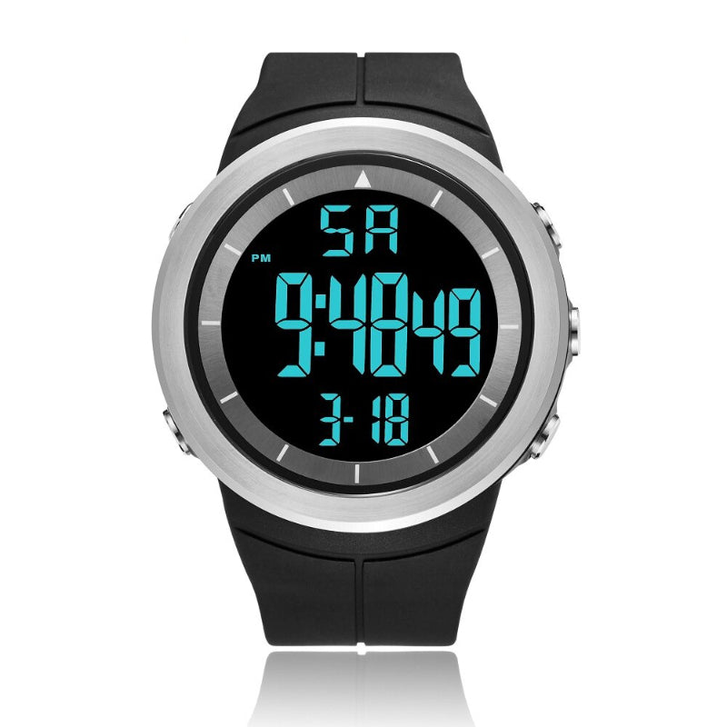 Unisex Digital Watch with Silicone Band and Back Light Feature