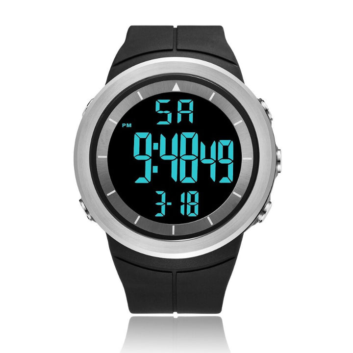 Unisex Digital Watch with Silicone Band and Back Light Feature