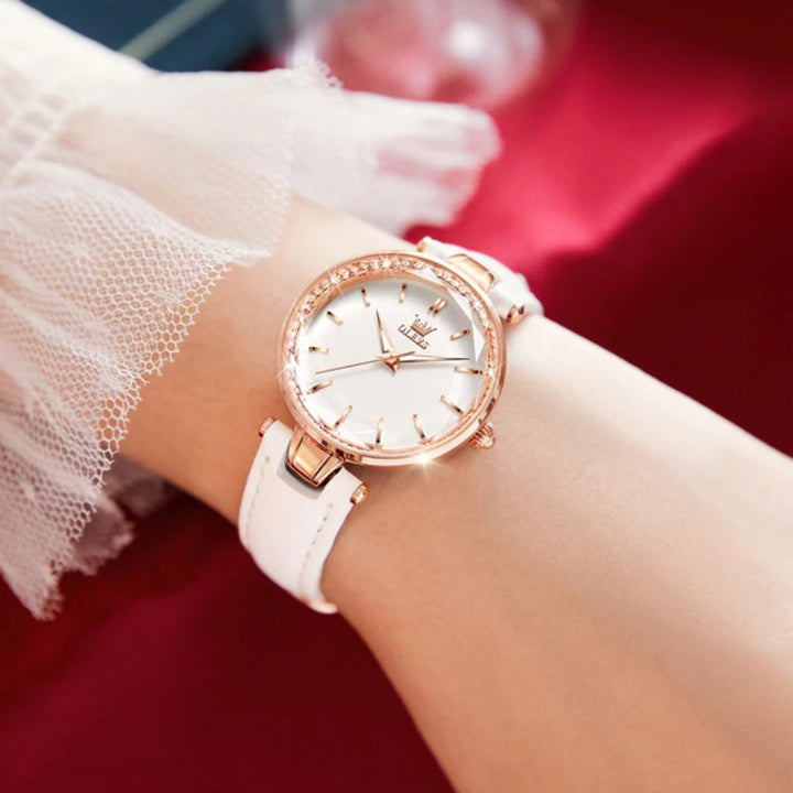 Thin and Light Luminous Dial with Multi-color Vegan Leather Strap Quartz Watches