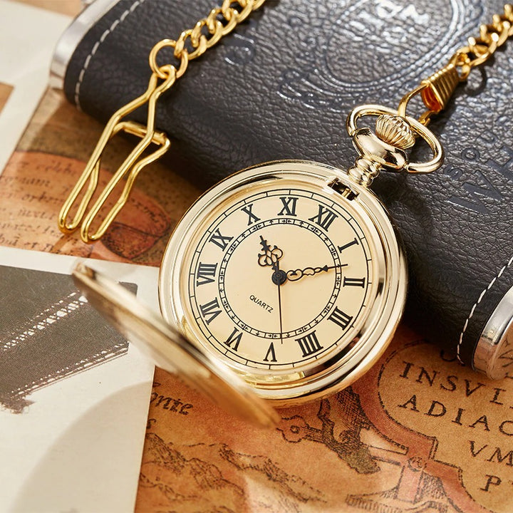 Timeless Roman Numerals Quartz Pocket Watches