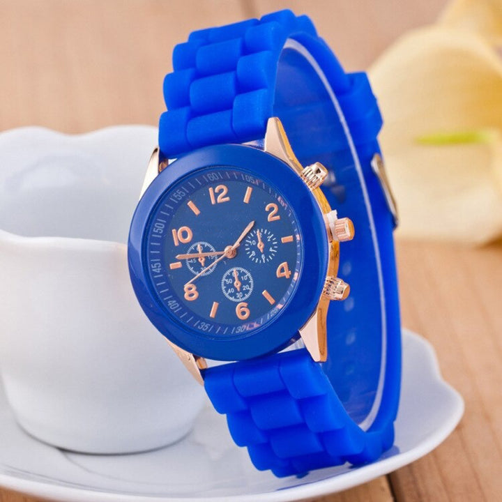 Bright Macaroon Colored Silicone Strap Quartz Watches