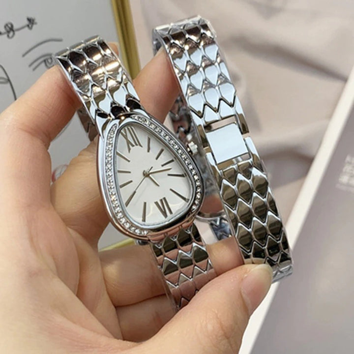 Light and Luxurious Snake Head Shape Dial Quartz Watches
