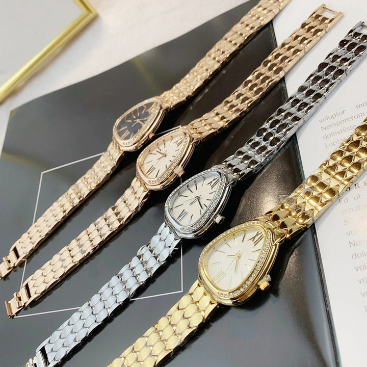 Light and Luxurious Snake Head Shape Dial Quartz Watches
