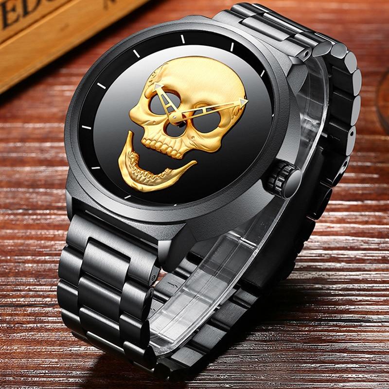 Business Watch For Men - The Skull™ Luxury Brand Skull Stainless Steel Waterproof Watch For Men