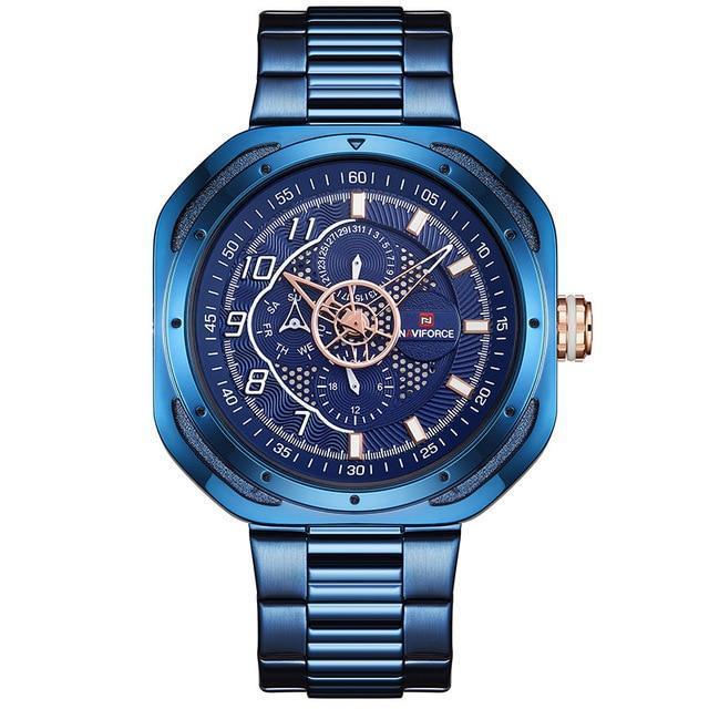 Business Watch For Men - The Square Navi™ Men's Top Luxury Brand Full Steel Military Sports Watch